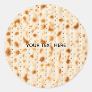 Rustic Brown Realistic Matzah Texture Graphic Classic Round Sticker