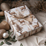 Rustic Brown  Reindeer Christmas Wrapping Paper<br><div class="desc">Make your child's special day even more extraordinary with our Personalized Children's Wrapping Paper. It's a thoughtful way to show them that the gift inside is just as unique and cherished as they are. Let the excitement of unwrapping a present become a cherished memory with our customizable wrapping paper!</div>