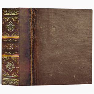 Rustic Brown Vintage Faux Leather Ancient Tome Binder