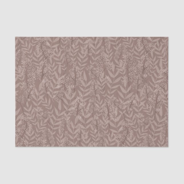 Rustic Brown Wedding Vintage Botanical Tissue Paper (Front)