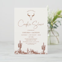 Rustic Brown Western Couple Shower Bridal