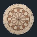 Rustic Brown Wood Classic Dartboard<br><div class="desc">A classic dartboard design with alternating darker and lighter brown wood triangles.</div>