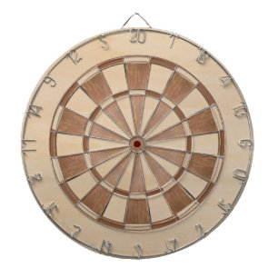 Rustic Brown Wood Classic Dartboard