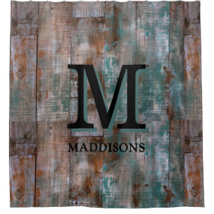 Rustic Brown Wood Family Custom Name Farmhouse