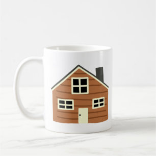 Rustic Brown Wooden Cabin Gift Coffee Mug