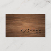 Rustic Brown Wooden Loyalty Coffee Business Card
