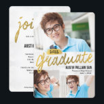 Rustic Brush Graduation Announcement Invitation<br><div class="desc">Modern and stylish graduation announcement/invitation from Berry Berry Sweet Designs. Visit our showroom at WWW.BERRYBERRYSWEET.COM for more stylish stationery designs.</div>