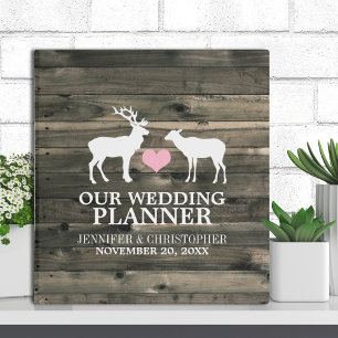 Rustic Buck et Doe Wedding planner Classeur