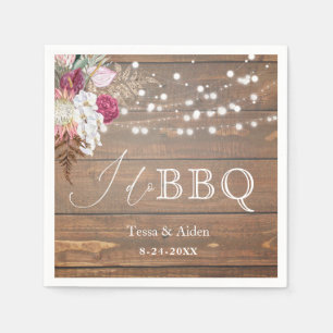 Rustic Budget I Do BBQ Napkins
