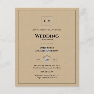 Rustic Budget Vintage Wedding Flyer