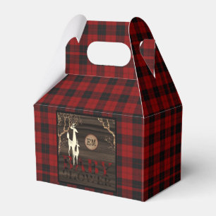 Rustic Buffalo Plaid Baby Shower Favours Favor Box