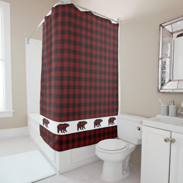 Rustic Buffalo Plaid Grizzly Bears (In Situ)
