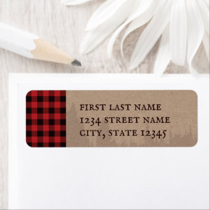 Rustic Buffalo Plaid Lumberjack Address