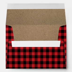 Rustic Buffalo Plaid Lumberjack Envelope