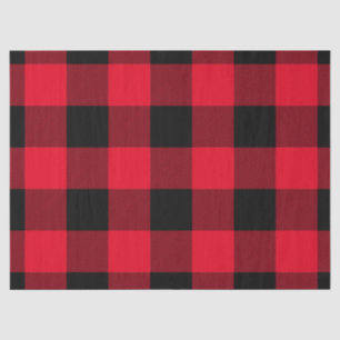 Rustic Buffalo Plaid Red Black Tissue Paper