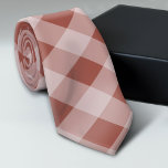 Rustic Buffalo Plaid - Simple Soft Red Tie<br><div class="desc">A basic white buffalo plaid pattern with charming farmhouse colours. You can change the background colours.</div>