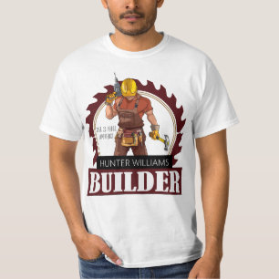 Rustic Builder Construction Building Promotional T-Shirt