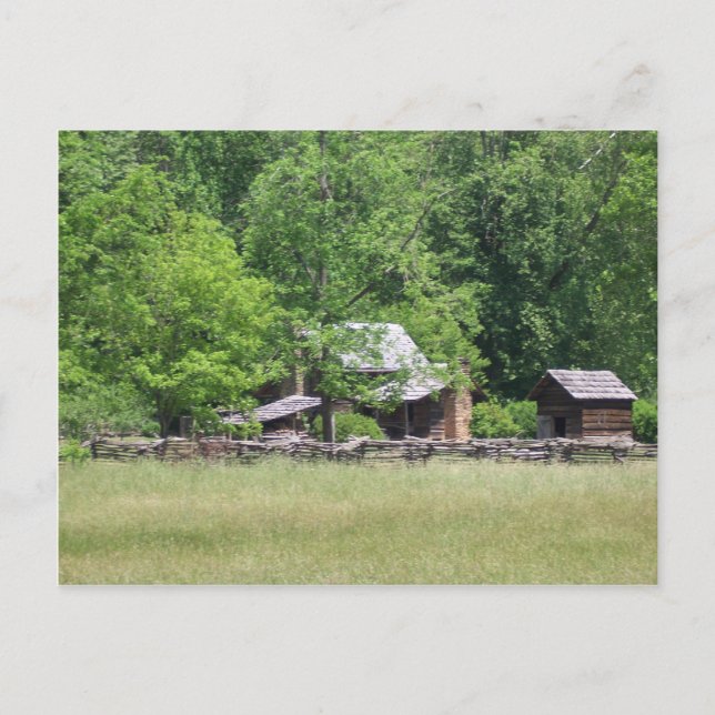 Rustic Buildings Postcard (Front)