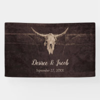 Rustic Bull Skull Wedding Country Western Texture