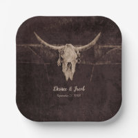 Rustic Bull Skull Wedding Country Western Texture