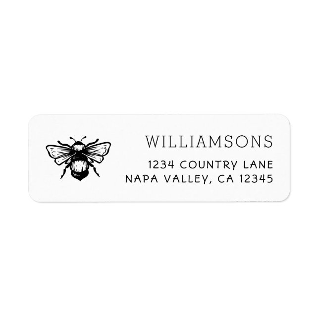 Rustic Bumblebee Return Address (Front)