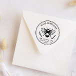 Rustic Bumblebee Return Address Self-inking Stamp<br><div class="desc">Create Your Own Classic Round Return Address Stamp. For more advanced customization of this design,  Please click the "Customize" button above!</div>