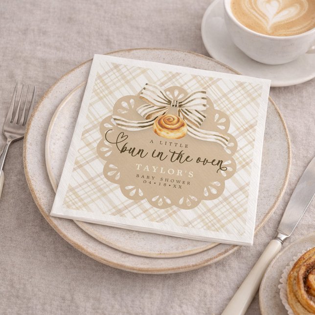 Rustic Bun in Oven Baby Shower Napkins (Paper Napkins)