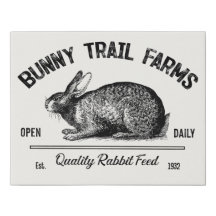 Rustic Bunny Trail Farms Vintage Rabbit