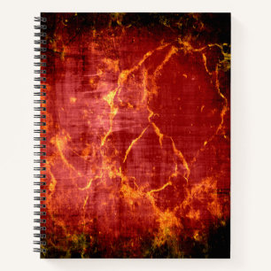 Rustic Burgundy Black and Gold Marble Notebook