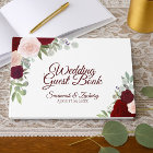 Rustic Burgundy Blush Elegant Floral Boho Wedding