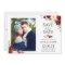 Rustic Burgundy Blush Floral Save the Date Photo