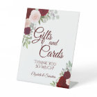 Rustic Burgundy Boho Floral Gifts & Cards Wedding
