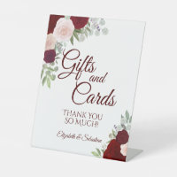 Rustic Burgundy Boho Floral Gifts & Cards Wedding
