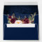 Rustic Burgundy Floral Blue Wood Invitation