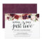 Rustic Burgundy Floral Elopement Reception Invites