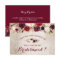 Rustic Burgundy Floral Will You Be My Bridesmaid