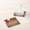 Rustic Burgundy Floral Wood Wedding Favour