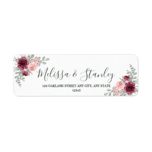 Rustic Burgundy Marsala and Pink Floral Wedding