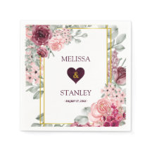 Rustic Burgundy Marsala and Pink Floral Wedding