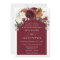 Rustic Burgundy Orange Ivory Floral Arch Wedding
