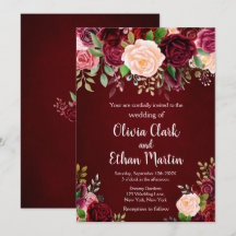 Rustic Burgundy Pink Floral