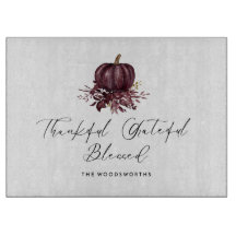 Rustic Burgundy Pumpkin Thanksgiving Personalized