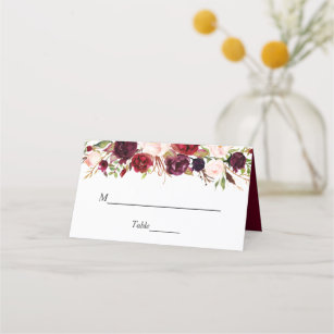 Wedding Name Card Wedding Place Card Vintage Floral Luggage Tag Wedding Place Cards