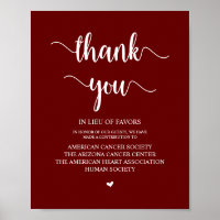 Rustic, Burgundy, Wedding Donation, Contribution