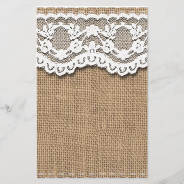 Rustic Burlap and Lace (Front)