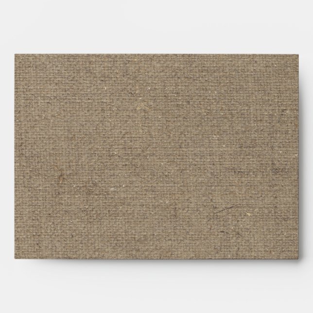 Rustic Burlap and Vintage Lace Wedding Envelope (Front)