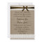 Rustic Burlap and Vintage Lace Wedding Invitation