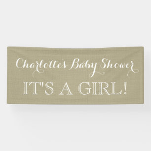 Rustic Burlap Baby Shower Sign Custom