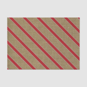 Rustic Burlap Candy Cane Tissue Paper