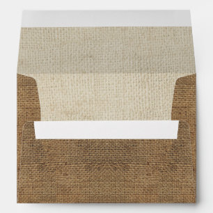 rustic burlap country wedding envelopes